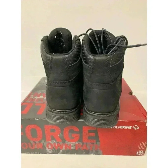 -363 Wolverine Waterproof Black Boots-US 10.5 Mens - Picture 6 of 6